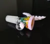 Стеклах Bowl Кусок Бонг Чаша Пьянящего Цвет Dab Rigs аксессуары парик Wag Курение Инструмент 14ммы Мужской сухая трава табак Чаша с ручкой