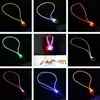 New Arrival LED Lanyard LED Optical Fiber Luminous Lanyard Work Card Hanging Rope Light Smile Face LED Lanyard + Card Clip