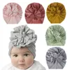 18 stilar Söt spädbarn Unisex blomma knut Indiska Turban Cap Kids Headbands Caps Baby Floral Hat Solid Soft Bomull Hårband Mössor M1395