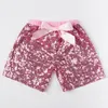 Baby Pailletten Shorts Sommer Hosen Mädchen Glitter Bling Dance Party Shorts Pailletten Kostüm Glow Bowknot Shorts Mode Boutique Hosen A2250