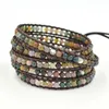 leather and bead wrap bracelet