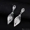 Świecące kryształy modowe Kolczyki Drogone długie kolczyki dla kobiet prezent ślubny biżuterii ślubnej dla druhen BW0127654814