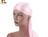 Moda-2019 Moda męska Satynowa Duragów Bandana Turban Peruki Mężczyźni Silky Durag Pałąk Piracki Kapelusz Akcesoria do włosów