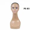 PE-B Female Head Plastic Mannequin Head For Wigs Hat Jewelry Display 3Colors Available270B