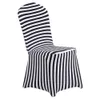 Couvre de chaise de décoration intérieure Décoration de mariage Stripe Polyester Spandex Dining Chair Covers for Wedding Party Cover 264Q3364864