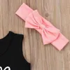 Kids Designer Odzież Dziewczyny Kamizelka Kamizelka Topy Spodenki Pałąk 3 sztuk Zestawy Tassel Girl Stroje Rękawowe Letnie Odzież dziecięca Hurtownie DHW3624