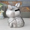 Schattige tinnende pewter Piggy Bank Money Saving Box Smiling Pig Dragen Sjalf Classic Metal Coin Pot Creative Birthday Gifts For Boys Girls