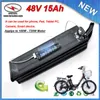 Potente bicicleta elétrica da bicicleta da bateria de lítio 48 v 15ah com célula de bateria samsung porta usb laddare + frete grátis