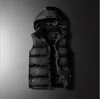 Designer Men's Vests Fashion Trend Handsome Hooded Thick Cotton Vest Winter Warm Slim Vest Jacket in 3 Colors