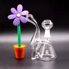 5,5 pouces Clear Water Pipes Hookahs Recycler Oil Dab Rig 14mm Male Joint pour fumer