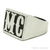 5pcs Size 7-15 New Design MC Biker Ring 316L Stainless Steel Fashion Jewelry Cool Motorcycles Style Ring277z