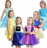 Flicka barn förkläde klänning cosplay prinsessa fancy dresses kostym för småbarn tjejer kostym tutu förkläde kka6858