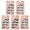 ePacket 4 Pairs Of New Product Handmade Mink False Eyelashes Natural Slender Long ThreeDimensional Multilayer Eyelashes2130238