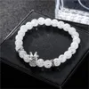 Imperial micro pave cubic zircon Crown charme bracelet hommes femmes crack blancs fleurs de pierre Bracelet bijoux8462797