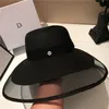 womens black wide brim hat