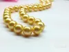 Luxury of the rich dark golden pearl necklace 9-10mm need Japan Sea Pearl 18inch authentic guaranteed