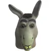 Funny Adult Creepy Funny Donkey Horse Head Mask Latex Halloween Animal Cosplay Zoo Props Party Festival Costume Mask8779219