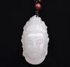 Xinjiang White Jade Boeddha hoofd hanger, natuurlijk authentiek, Afghanistan Baiyu Guanyin Head, jade hanger hanger.