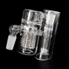 Claro Grueso doble perc cenicero vidrio tuberías de agua cenicero 8 brazos árbol Cámara Preenfriador Reciclador embriagador soplado 14 mm 18 mm dab bongs accesorio de humo