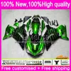 100% Injection Fit para a Kawasaki ZX 14R 1400 ZX14R 06 07 08 09 10 11 72HM.0 ZZR1400 ZX14R 2006 2007 2008 2009 2010 2011 Fairing verde preto