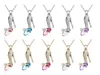 Necklaces Pendants Fashion Jewelry Crystal Heeled Shoes Silver Gold Plated Long Charms Chains Necklaces