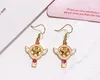 Multi Style Long Earrings Pendant Woman Anime Manga Card Captor Sakura Cute Party Jewelry Girl Lady Gift Golden Pink1758608