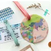 50pcs Travel accessories Luggage Tag Creative Casual Map Silica Gel Suitcase Id Address Baggage Board Tag Portable Label