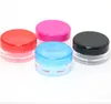 5G 5ML Empty Clear Container Jar Pot With Black Lids for Powder Makeup Cream Lotion Lip Balm/Gloss Cosmetic Samples 1000pcs/lot 2022