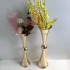 Anello alto supporto per fiori in metallo dorato arco per decorazioni di nozze composizione floreale espositore per fiori senyu0179