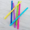 Reusable Reusable Silicone Straws Food Grade Silicone Straws Drinking With Cleaning Brush Party Straws BPA Free 8.5mm