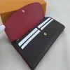 2018 shpping grátis Atacado fundo vermelho senhora carteira longa multicolor bolsa de moedas Titular do cartão caixa original feminino clássico bolso com zíper