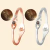 4 pièces nouveau populaire 100 langues je t'aime bracelets de projection romantique amour mémoire cadeau de mariage ne se décolore pas 2 styles C-2