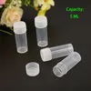 5ml Plastic Pill Bottle Mouth Tips Containers Storage Box Sample Vial With Lid for Test Needle Holder Case Container Smoking Accessories