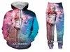 Neueste Mode 3D-Druck Lustige Joker Harley Quinn Hoodies/Kapuzenpullover + Hosenanzug Kleidung für Damen/Herren K03