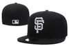 Fashionwhole on Field Men039S Giants Fitted Hat Flat Brim Embroiered SF Letter Team Loall Hat Top Quality Giants Full Close4556994