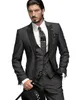 Classic Style One Button Charcoal Grey Wedding Groom Tuxedos Peak Lapel Groomsmen Mężczyźni Garnitury Prom Blazer (Kurtka + Spodnie + Kamizelka + Krawat) No: 1921