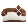 New Four seasons Pet Dog Sofa Beds With Pillow Detachable Wash Soft Fleece Cat Bed Warm Chihuahua Small Dog Bed223D