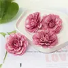 5cm / 200pcs Små konstgjorda Azalea Rose Peony Flower Head DIY Wedding Flowers Wall Arch Wreath Garland Home Decor Floral Props