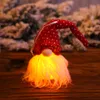 زينة عيد الميلاد الإبداعية غابة رجل دمية مع أضواء LED معلقة شجرة عيد الميلاد نافذة قلادة حزب مهرجان الحلي