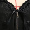 Vaslanda Boned Lace Up Steampunk Corset Kvinnor Sexig Bustier Burlesque Gothic Kläder Överbust Corselet Slim Stropless Corsets