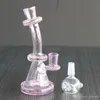 Groothandel Roze Olie DAB Rigs Glas Bong Jet Perc Bongs Honeycomb Bubbler Water Pipes Hoofddienst Dab Rig Pijp Bong Percolator Draagbare Hookahs