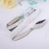 10pcs Chrome Leaf Butter Spreader with Gift box Wedding Favors Butter-Knife Christmas Home Party Gifts