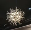 Modern Dandelion Chandeliers Fogo de artifício LED vintage ferro forjado ilha ilha pingente de iluminação luz de teto para quarto sala de jantar