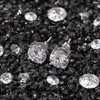 8mm Plaqué Or Glacé CZ Diamant Grappe Zircone Boucles D'oreilles Rondes pour Hommes Hip Hop Bijoux