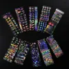 10 stks Holographic Nail Foil Stickers 4 * 20 cm per rol vlam Paardebloem Panda Bamboe Holo Nails Transfer Decals
