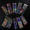 10pcs Holographic Nail Foil stickers 4*20cm Per Roll Flame Dandelion Panda Bamboo Holo Nails Transfer Decals