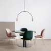 Post Modern Minimalist Geometric LED Pendant Light 3 Lamps Creative Simple Personality Living Room Bedroom Matsal järnhänge