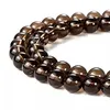 10 Fios de Qualidade Excelente Genuine Natural Smoky Quartz Beads Centro Redonda Perfurado Marrom de Cristal De Quartzo Contas Soltas Tamanho 4-14mm Atacado