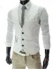 Jurk vesten voor mannen slim fit heren pak vest mannelijke vest gilet homme casual mouwloze formele zakelijke jas heren bovenkleding hotsale