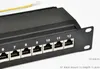 Freeshipping SOHO 10" Cat.6 12port patch panel full shielded with cable management support bar rackmount